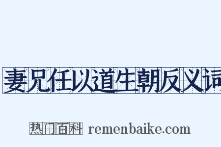 妻兄任以道生朝反义词是什么意思的图片